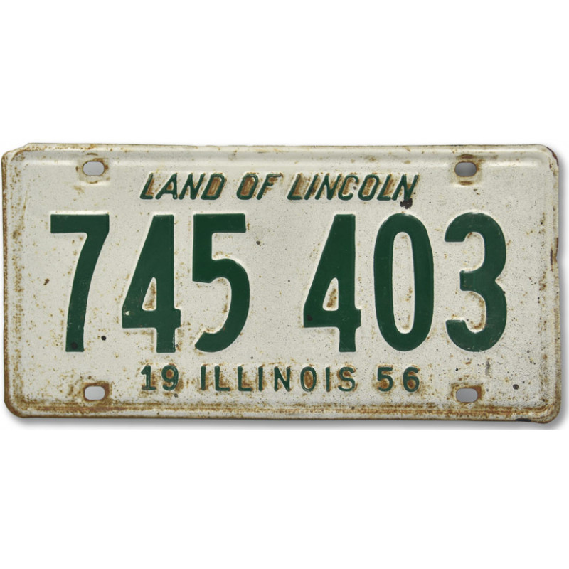 Americká SPZ Illinois White 1956