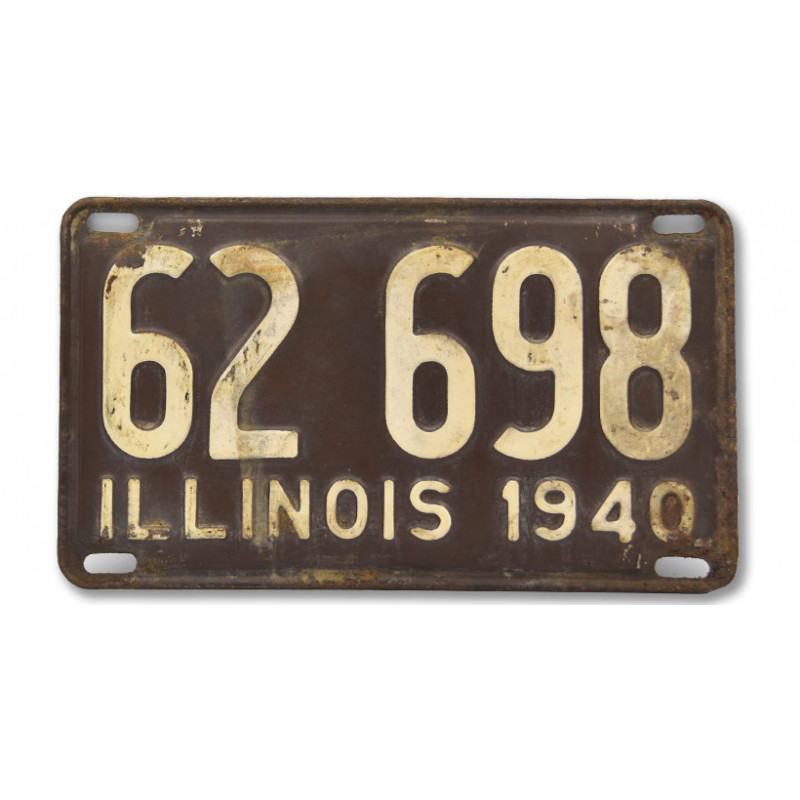 Americká ŠPZ Illinois Brown 1940