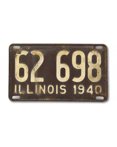 Americká ŠPZ Illinois Brown 1940
