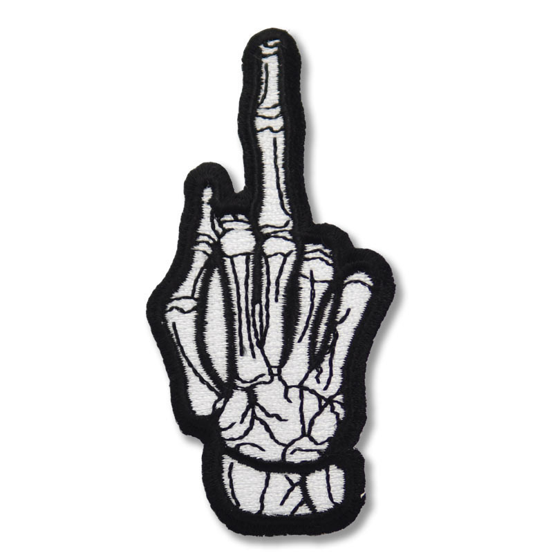 Moto nášivka F*ck off černá 8 cm x 4 cm