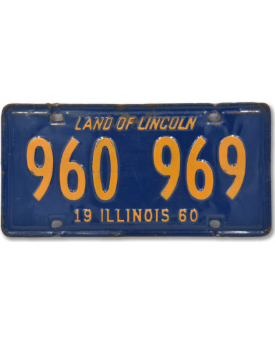 Americká ŠPZ Illinois 960 Blue 1960