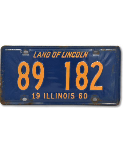 Americká ŠPZ Illinois 182 Blue 1960
