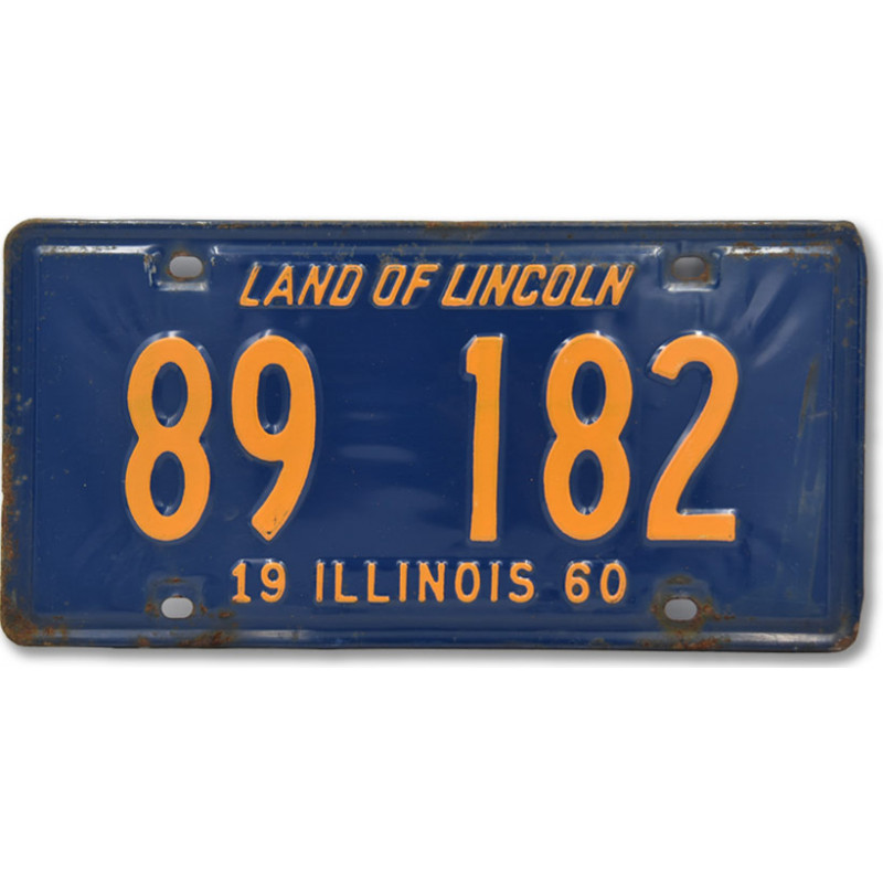 Americká SPZ Illinois 182 Blue 1960