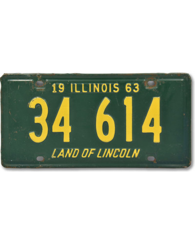 Americká ŠPZ Illinois Green 1963