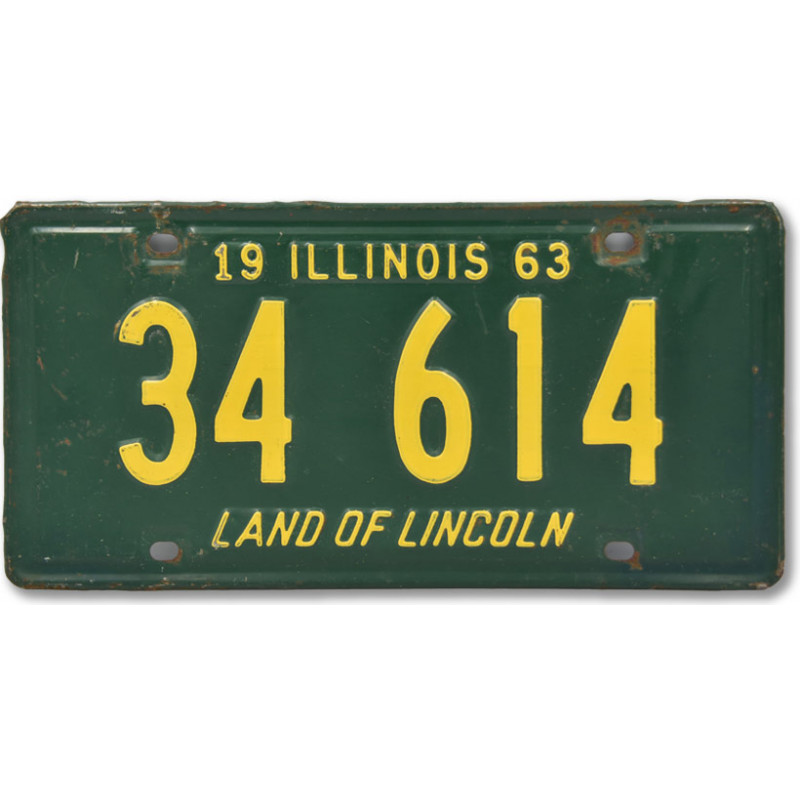 Americká ŠPZ Illinois Green 1963
