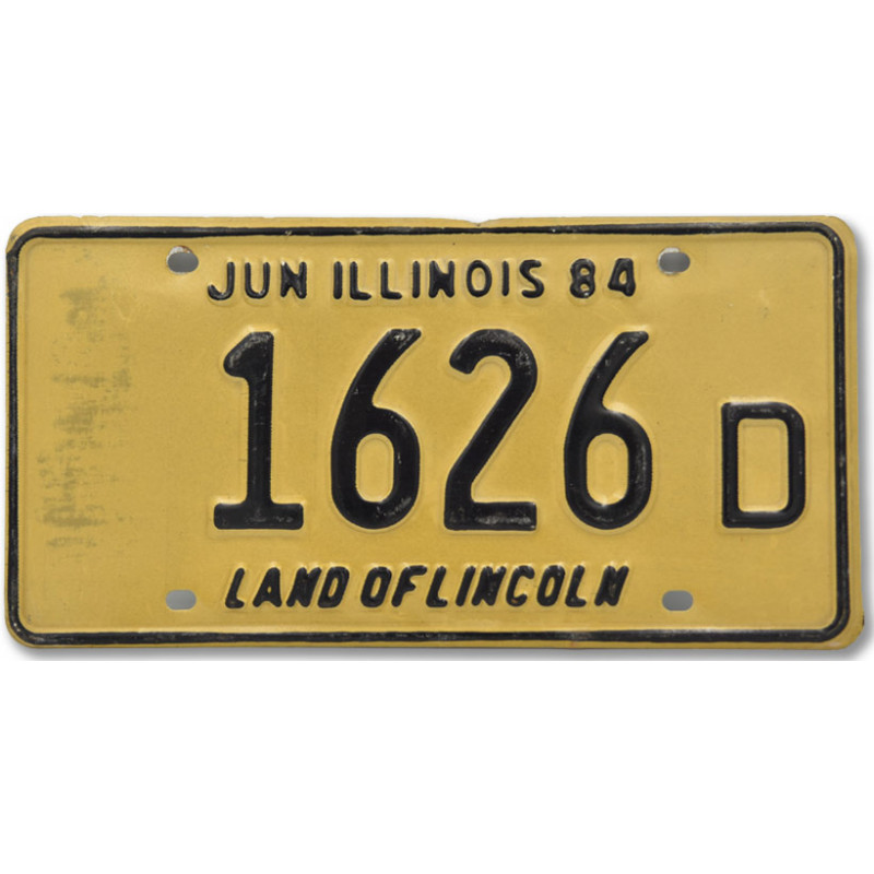 Americká ŠPZ Illinois Yellow 1984