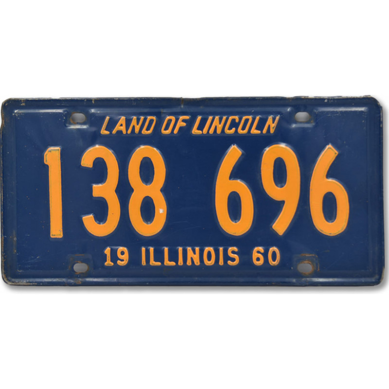 Americká ŠPZ Illinois 138 Blue 1960