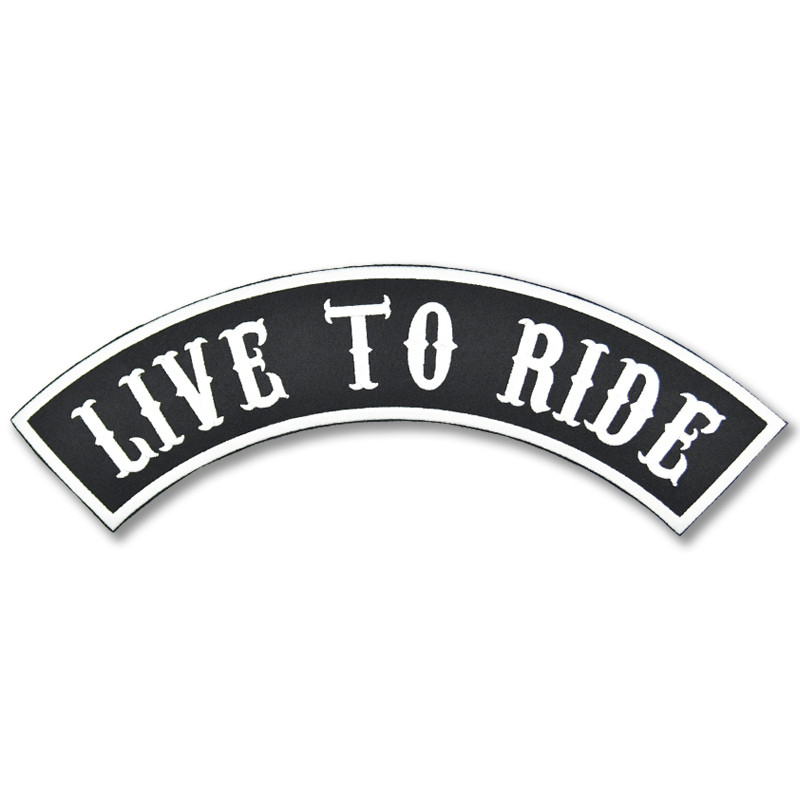 Moto nášivka Live to Ride Rocker- XXL na chrbát