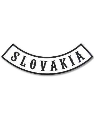Moto nášivka Slovakia Rocker white - XXL na chrbát