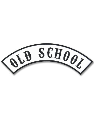 Moto nášivka Old School Rocker white - XXL na chrbát
