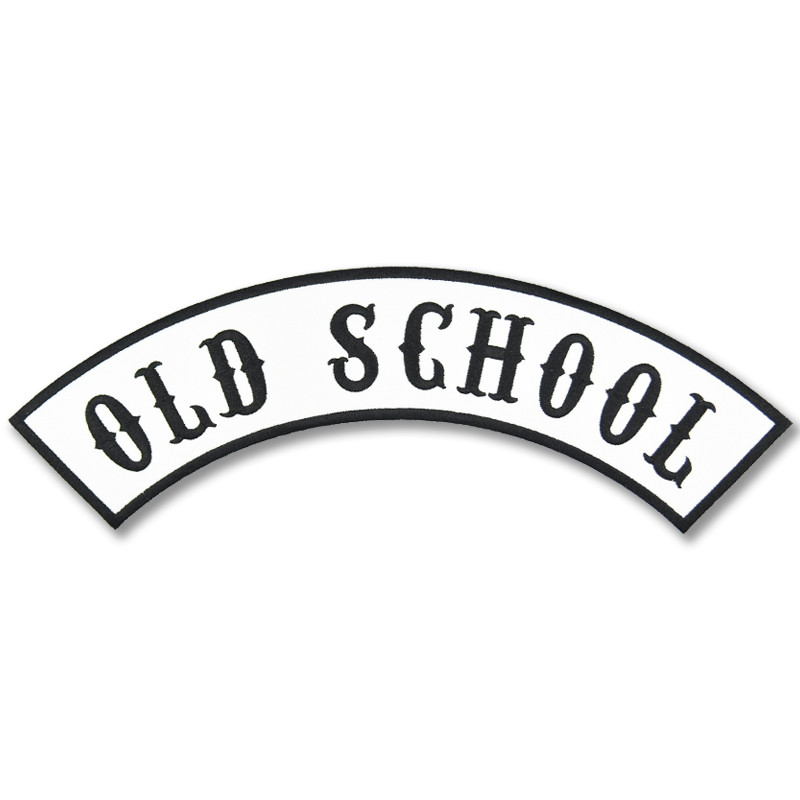 Moto nášivka Old School Rocker white - XXL na chrbát