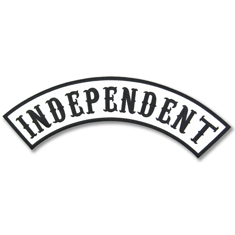 Moto nášivka Independent Rocker white - XXL na chrbát