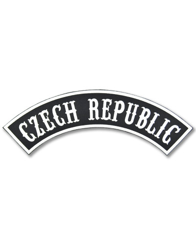 Moto nášivka Czech Republic Top Rocker - XXL na chrbát