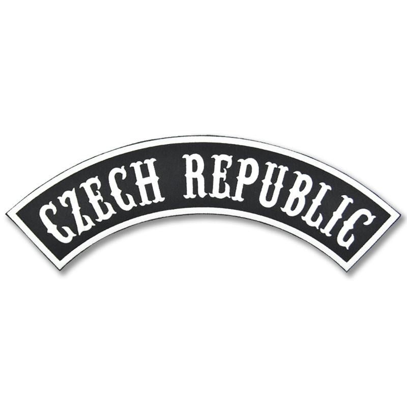 Moto nášivka Czech Republic Top Rocker - XXL na chrbát