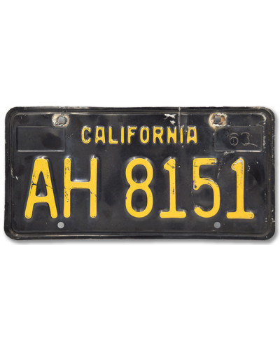 Americká ŠPZ California Black 1963