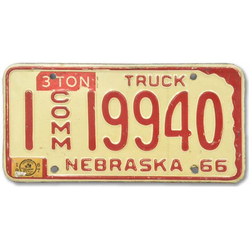 Americká ŠPZ Nebraska Truck 1966