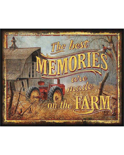 Plechová cedule Farm Memories 32 cm x 40 cm
