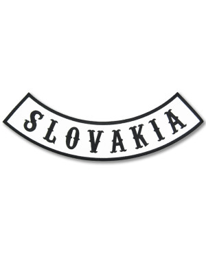 Moto nášivka Slovakia Rocker white XXL na záda
