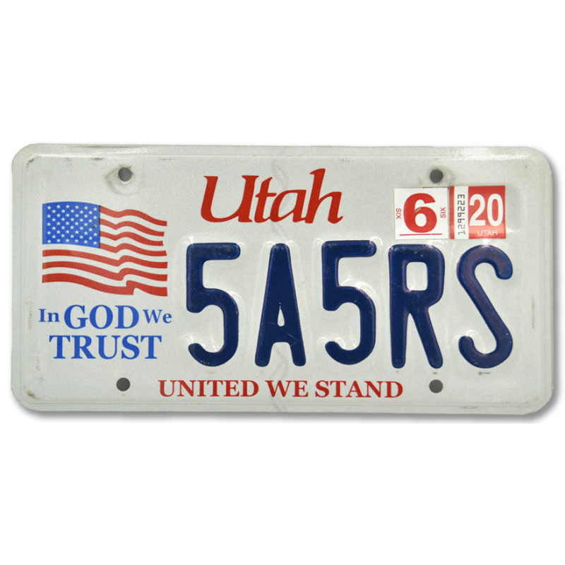 Americká ŠPZ Utah In Good We Trust