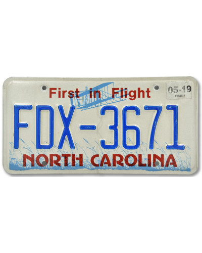 Americká ŠPZ North Carolina First in Flight