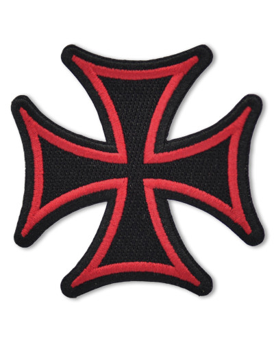 Moto nášivka Kríž červený 7 cm x 7 cm