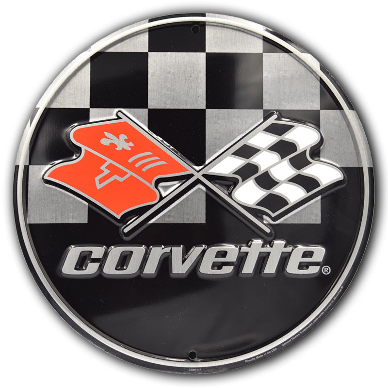 Plechová ceduľa Chevrolet Corvette Racing 30 cm