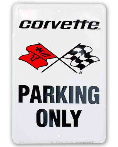 Plechová ceduľa Corvette Parking Only 20cm x 30cm
