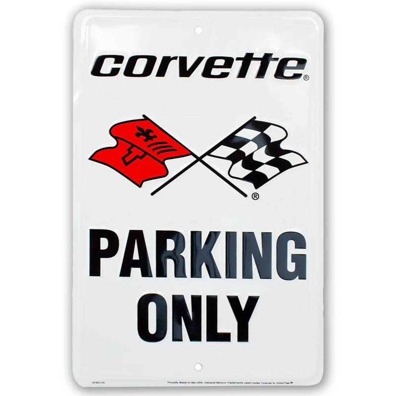 Plechová cedule Corvette Parking Only 20 cm x 30 cm