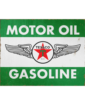 Plechová cedule Texaco Oil and Gasoline 40 cm x 32 cm