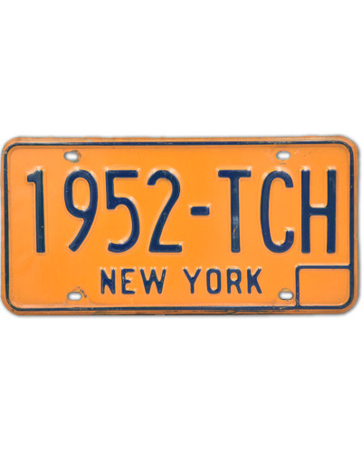 Americká ŠPZ New York 1952-TCH