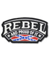 Moto nášivka Rebel and proud 10 cm x 5,5 cm