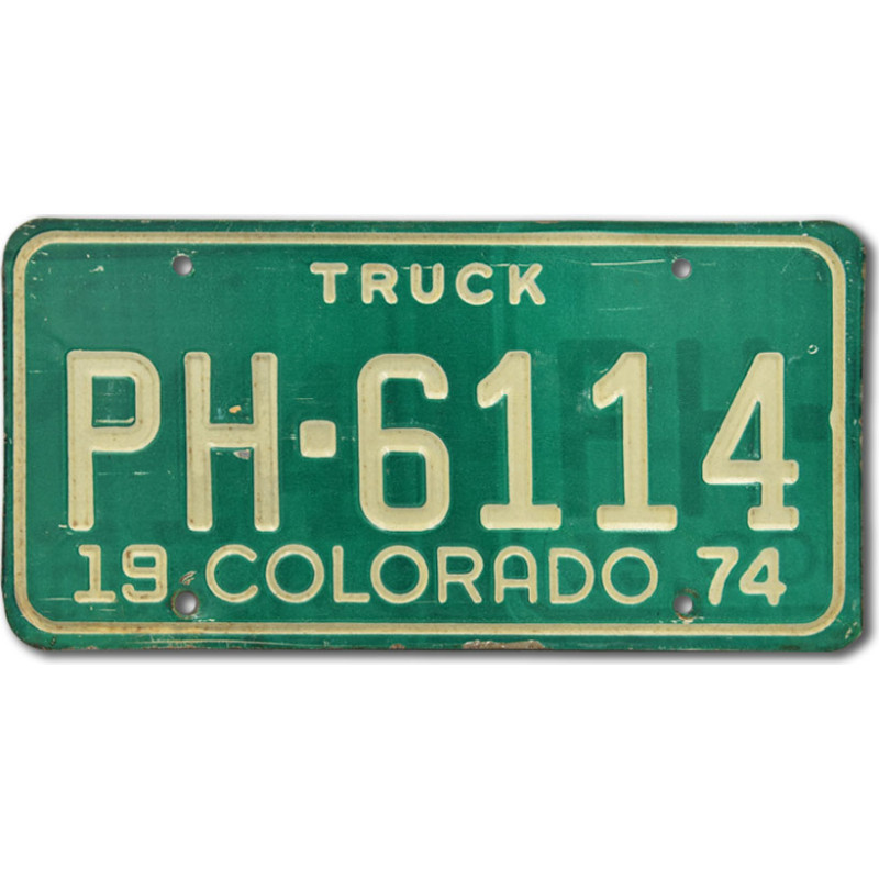 Americká ŠPZ Colorado Green Truck PH 6114
