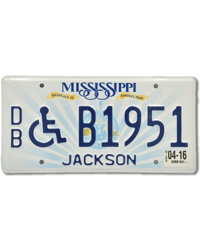 Americká ŠPZ Mississippi Lucille Wheelchair