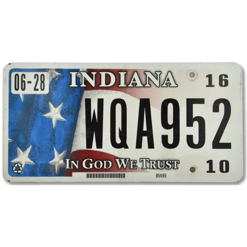 Americká SPZ Indiana In Good We Trust
