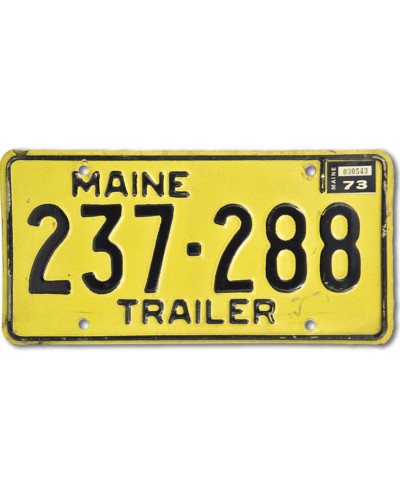 Americká ŠPZ Maine Yellow Trailer