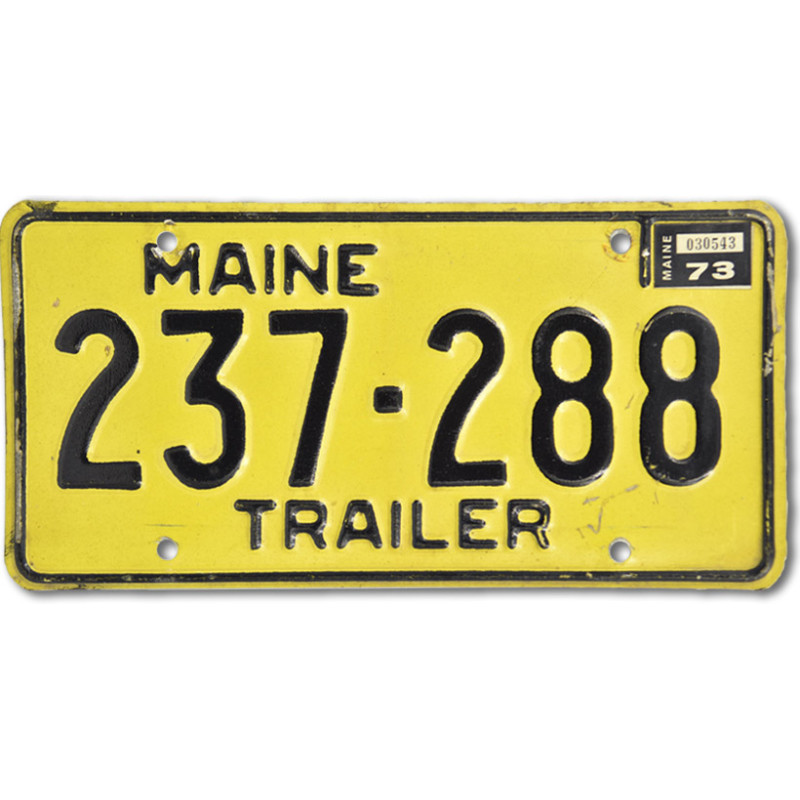 Americká ŠPZ Maine Yellow Trailer