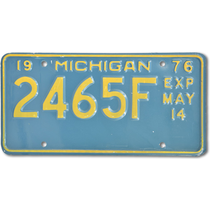Americká ŠPZ Michigan Blue 2465F