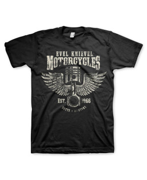 Pánské tričko Evel Knievel Motorcycles černé