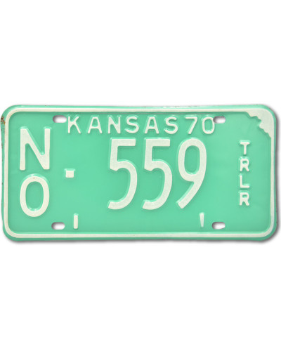 Americká ŠPZ Kansas 1970 Green NO 559