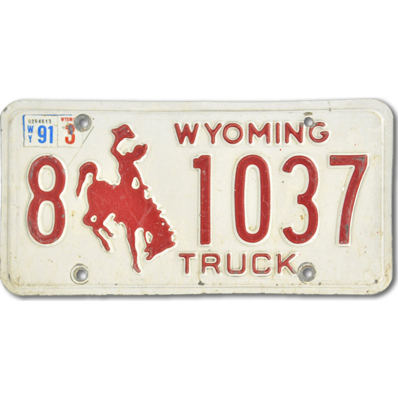 Americká SPZ Wyoming Truck Red