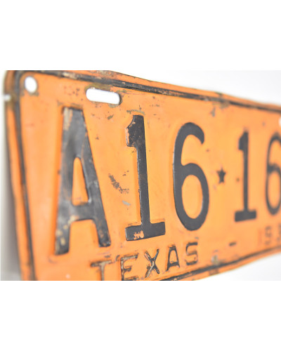 Americká ŠPZ Antique Texas Orange 1934 det.1