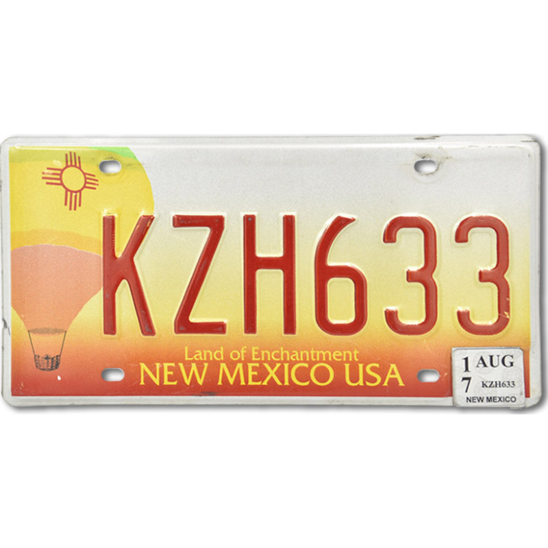 Americká ŠPZ New Mexico Baloon KHZ 633