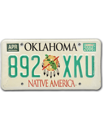 Americká ŠPZ Oklahoma Native America