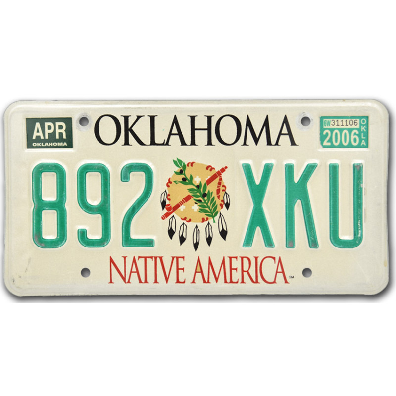 Americká ŠPZ Oklahoma Native America