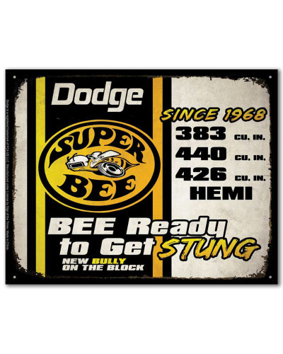 Plechová ceduľa Dodge Super Bee Stung 30 cm x 38 cm