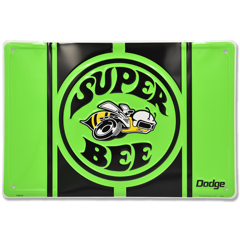 Plechová ceduľa Dodge Duper Bee Green 30 cm x 45 cm