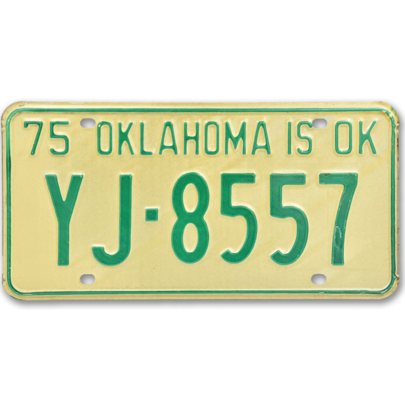 Americká ŠPZ Oklahoma is OK 1975