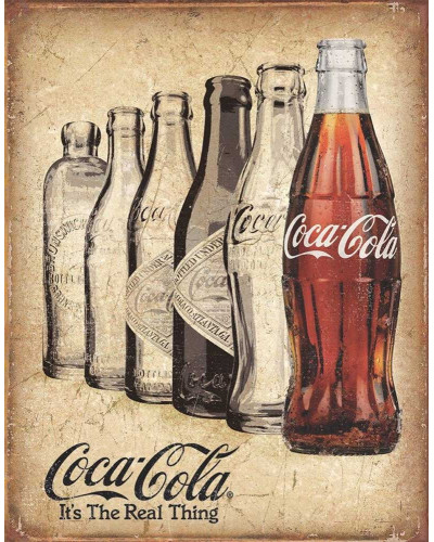 Plechová ceduľa Coca Cola The Real Thing 32 cm x 40 cm