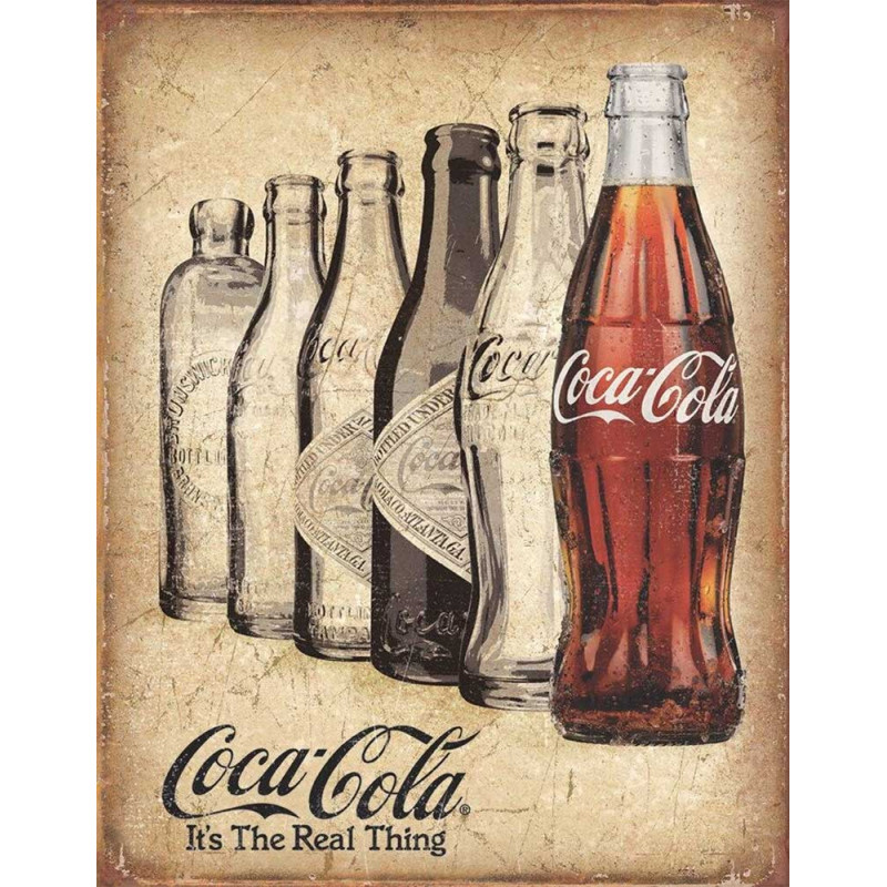 Plechová ceduľa Coca Cola The Real Thing 32 cm x 40 cm