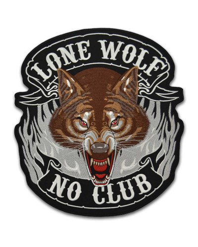 Moto nášivka Lone Wolf XXL na záda 28 cm x 25 cm